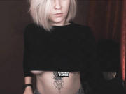 Viladna plays with her boobs