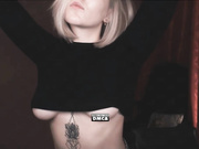 Viladna plays with her boobs