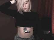 Viladna plays with her boobs