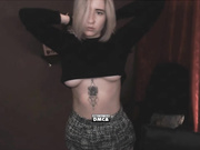 Viladna plays with her boobs