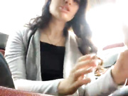 -MaybeBaby- сосет в машине