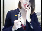 Eustoma "зарядила" попку пробкой