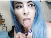 stardustbaby blowjob with cum in mouth & swallow