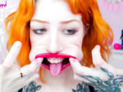 Slutty Ginger Ruin her Makeup by Sucking Big Cook ASMR