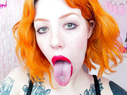 Slutty Ginger Ruin her Makeup by Sucking Big Cook ASMR