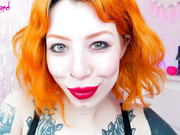 Slutty Ginger Ruin her Makeup by Sucking Big Cook ASMR