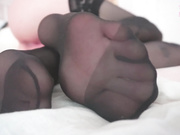 Beautiful Babe in Black Stockings Ride Big Dick and