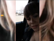 VaniLLa_sexy ласкает себя в машине-19