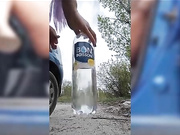 AlisaFist шоу с бутылкой шампанского