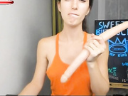 SweetButtocks и длинный дилдо