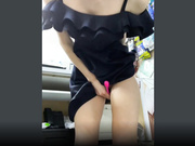 Cute-Anya без трусиков на работе