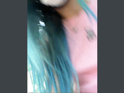 Amallllia с анальным хвостиком на улице