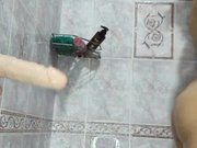 RedHeadGirl с дилдо в душе