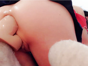 lilrosiedoll big dildo in ass