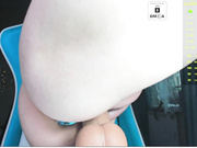 Elysi ride dildo with anal plug and pussy closeup