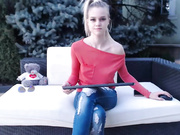 0milana0 cute blonde girl works herself