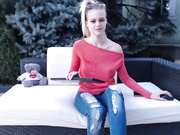 0milana0 cute blonde girl works herself