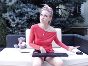 0milana0 cute blonde girl works herself