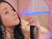 LinaBarbie минет с черным дилдо-2