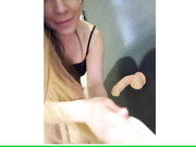 my--Polina fuck dildo in staircase