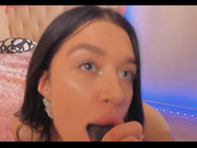 LinaBarbie минет с черным дилдо-4