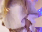 Cute blonde shoots handjob on cam