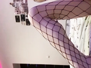 Cute blonde shoots handjob on cam