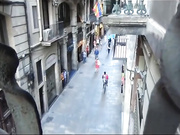 БЛОНДИНКА ДРОЧИТ НА БАЛКОНЕ.