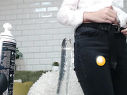 NekrLina посасывает дилдо