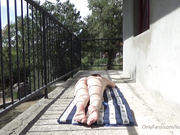 Mila_Naturist outdoor naked yoga