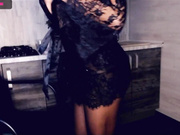 BlackAngel_ в колготках без трусиков