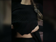 -KiraLove апскирт в колготках в тачке+сиськи