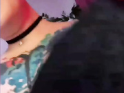 Stargazzzm - зажигательная блондинка трахает себя попкой к камере + минет + киской на камеру