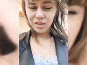 Vanilla_sexy беременная в колготках во дворе