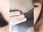 Vanilla_sexy беременная в колготках во дворе