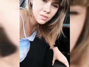 Vanilla_sexy в колготках в тачке