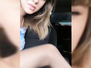 Vanilla_sexy в колготках в тачке