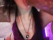 1Kaifeta - сладкий минет от королевы фетиша со спермой на лице