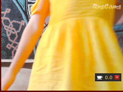 PanaceaSex в жёлтом платьице