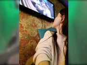 Miss_Viktoria в ресторане с заходом в туалет