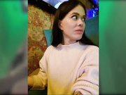 Miss_Viktoria в ресторане с заходом в туалет