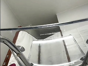 SweetAdel - сидит ласкает свою киску в джинсах с открытой промежностью