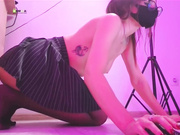 SinfulTyan жесткий трах с дилдо