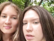 ShyAlika лижут соски на улице