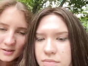 ShyAlika лижут соски на улице