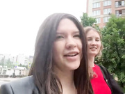 ShyAlika лижут соски на улице