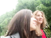 ShyAlika лижут соски на улице