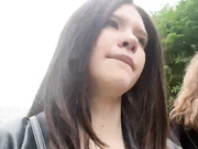 ShyAlika лижут соски на улице