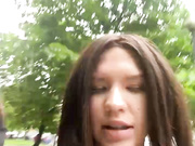 ShyAlika лижут соски на улице