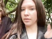 ShyAlika лижут соски на улице